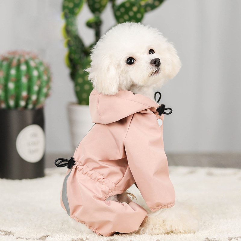 Dog Raincoat - Perlengkapan Hewan Peliharaan Jas Hujan Berkaki