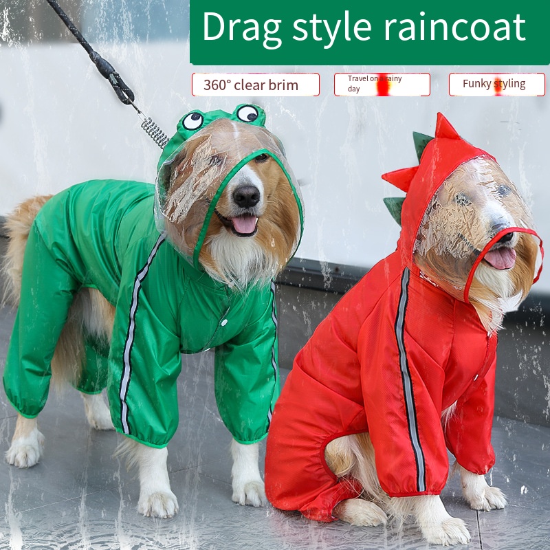 Jas hujan anjing tahan air anj - Dog Raincoat ulasan dan harga